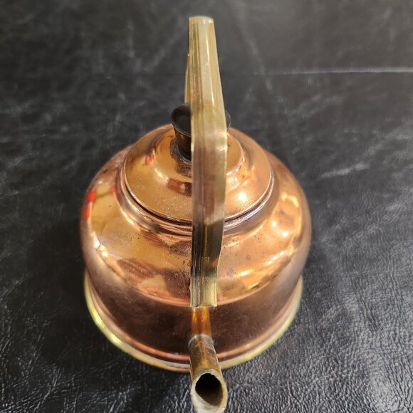 Miniature English vintage copper kettle with brass handle - Picture 2 of 6